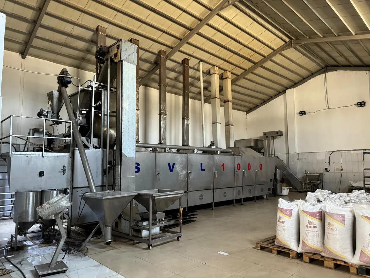 Processing machinery at the BAHIV factory